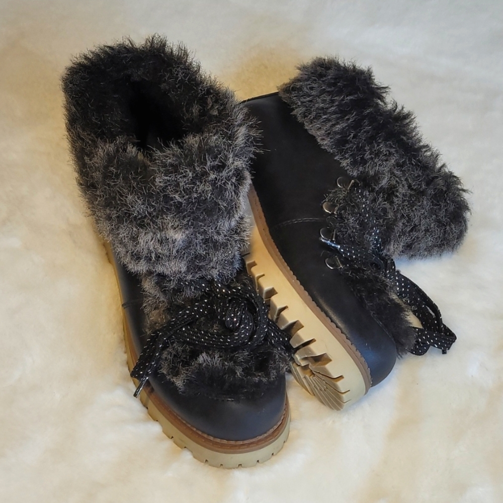 Circus By Sam Edelman Kilbourn Plush Faux Fur Shearling Booties 7.5